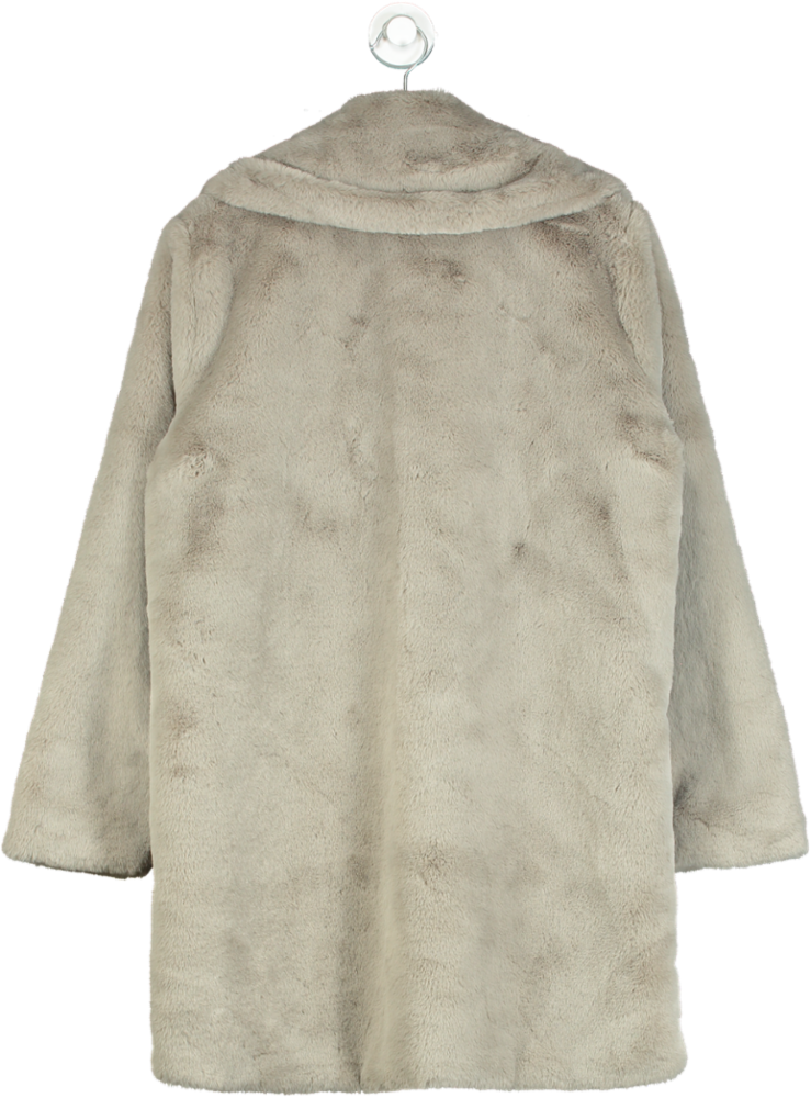 Abercrombie & Fitch Beige Supersoft Faux Fur Coat UK L