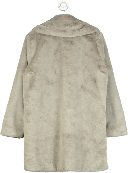 Abercrombie & Fitch Beige Supersoft Faux Fur Coat UK L