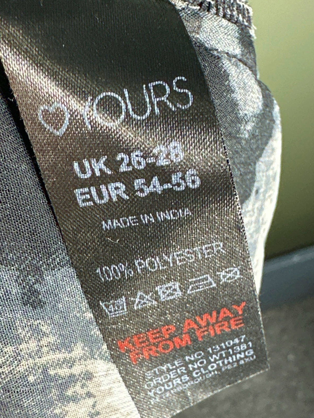 Yours Black Tie-Dye Button-Down Shirt Dress UK 26-28