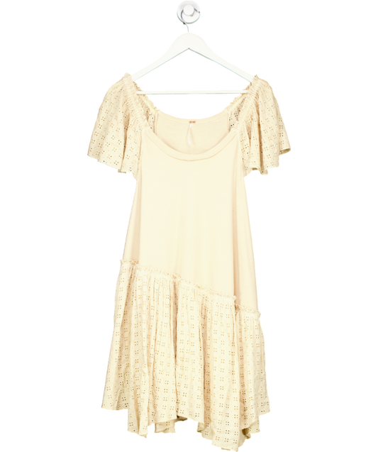 Free People Beige Wanderlust Mini Dress UK 6