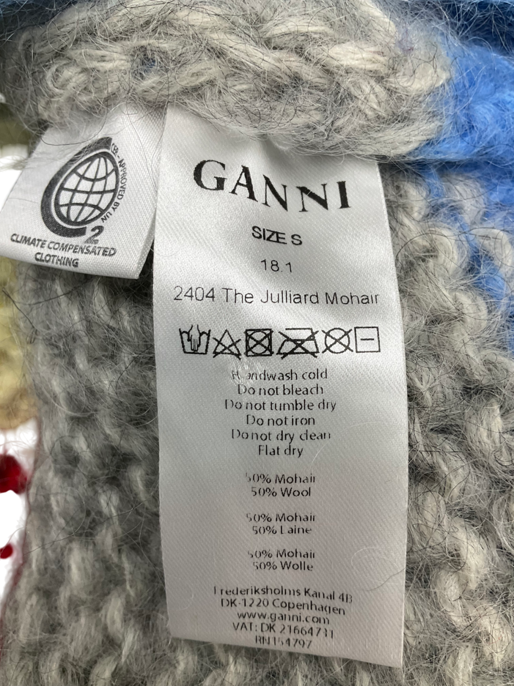 Ganni Multicoloured The Julliard Mohair Jumper UK S