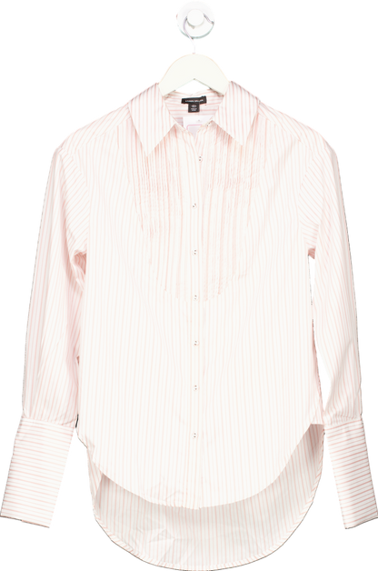 Karen Millen Pink/White Striped Classic Shirt UK 6