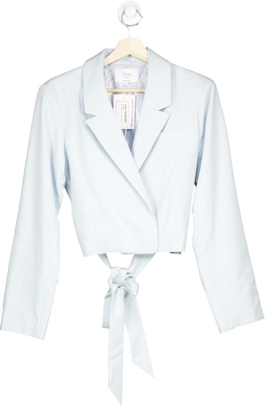 NA-KD Light Blue Hanna Schönberg Cropped Blazer EU 36 UK 8