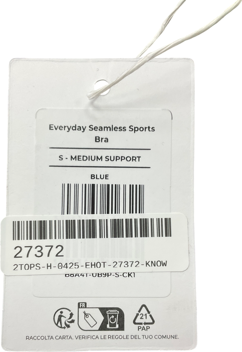 gymshark Blue Everyday Seamless Sports Bra UK S