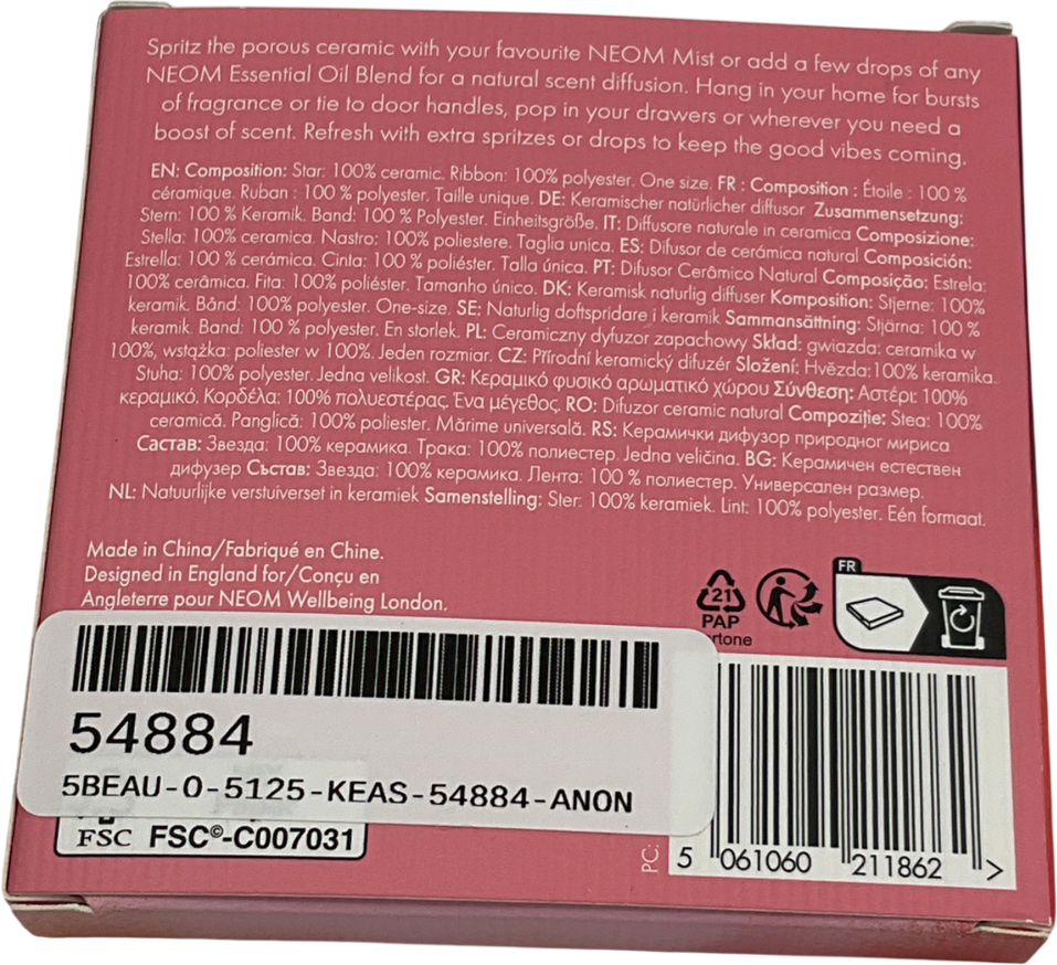 NEOM White Ceramic Star Diffuser One Size