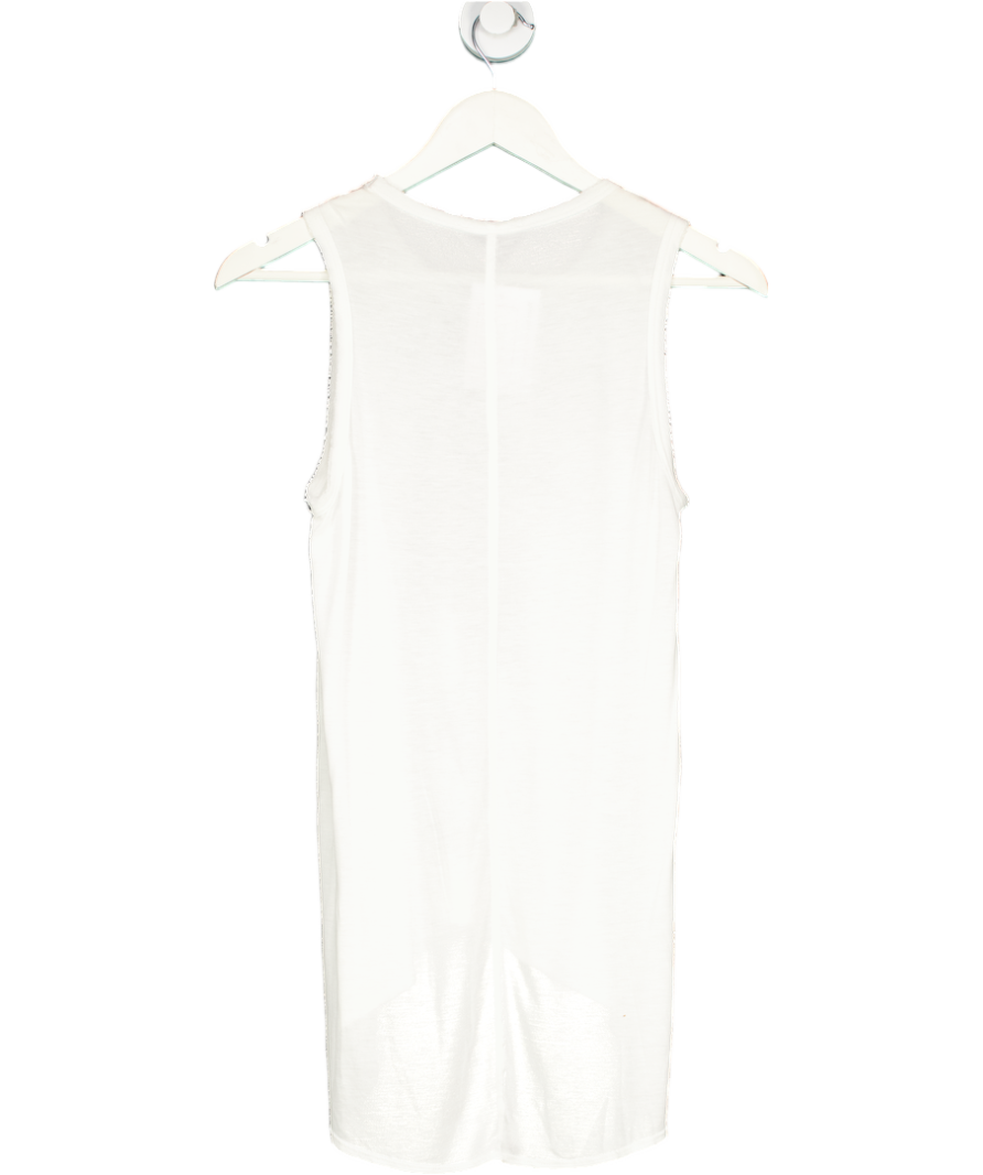 Helmut Lang White Abstract Print Vest UK S