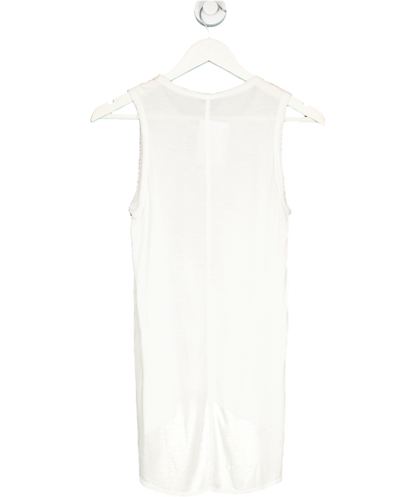 Helmut Lang White Abstract Print Vest UK S