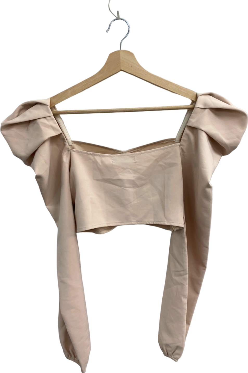 Missguided Beige Ruched Bardot Top UK 6