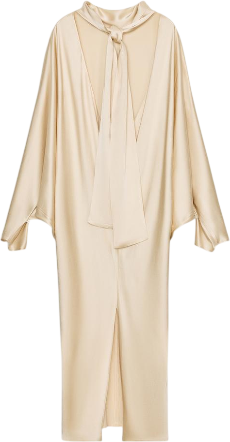 ZARA Beige Zw Collection Limited Edition Satin Tunic UK S