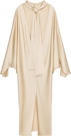 ZARA Beige Zw Collection Limited Edition Satin Tunic UK S