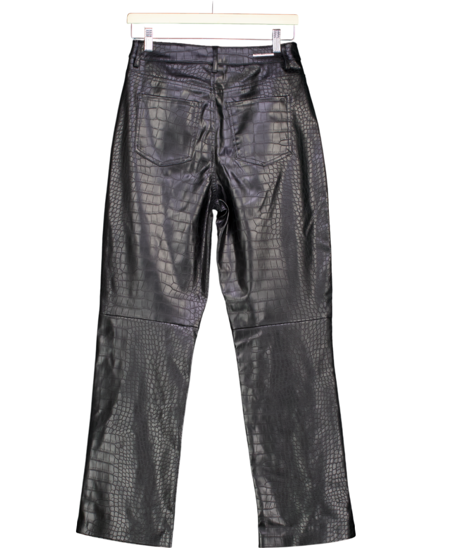 lipsy london Black Croc Faux Leather Straight UK 10