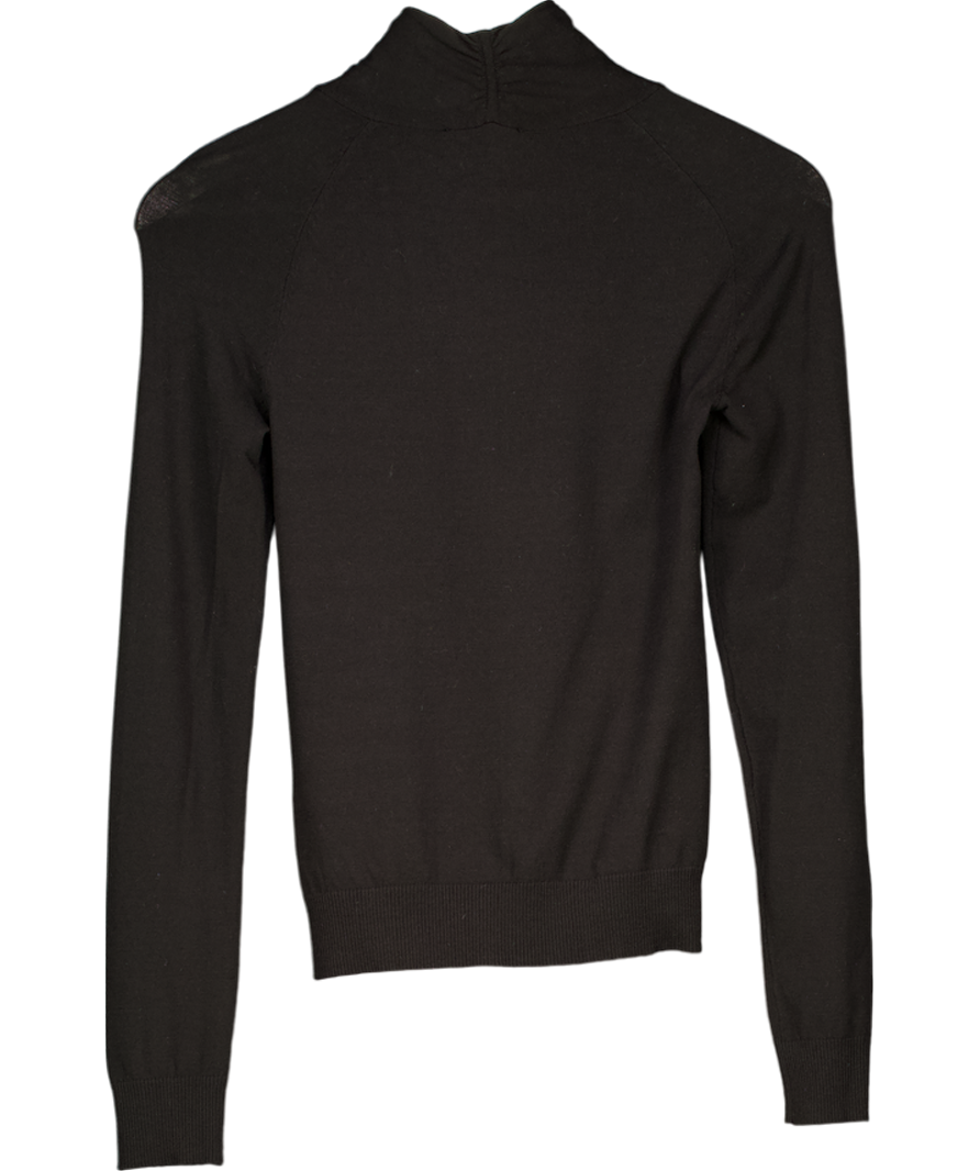 Donna Karan Black Cross Neck Top UK 6