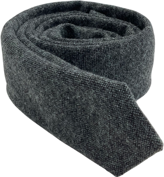 Carven Grey Flex Wool Tie One Size