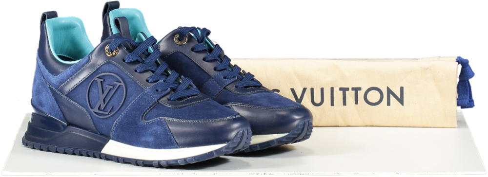 Louis Vuitton Blue Suede Run Away Trainers UK 2.5 EU 35.5 👠