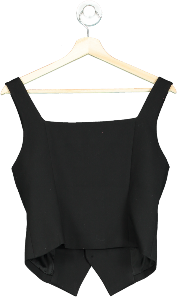 Paige Black IRENE Sleeveless Waistcoat Top UK 8