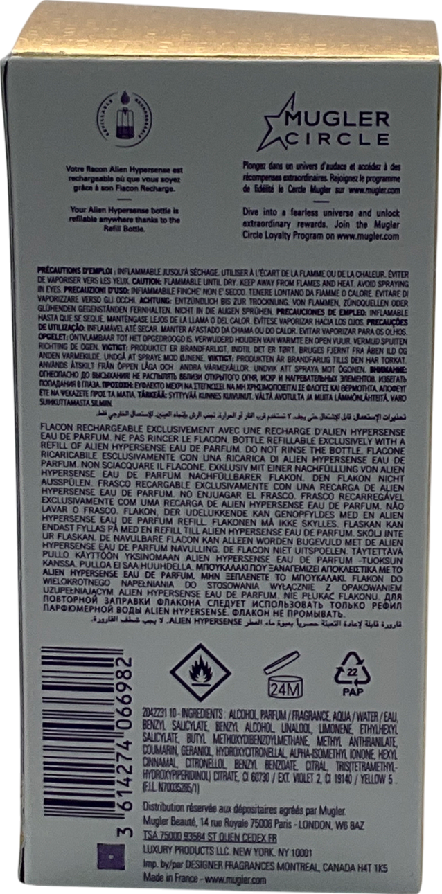 alien Hypersense Eau De Parfum Mugler 60ml