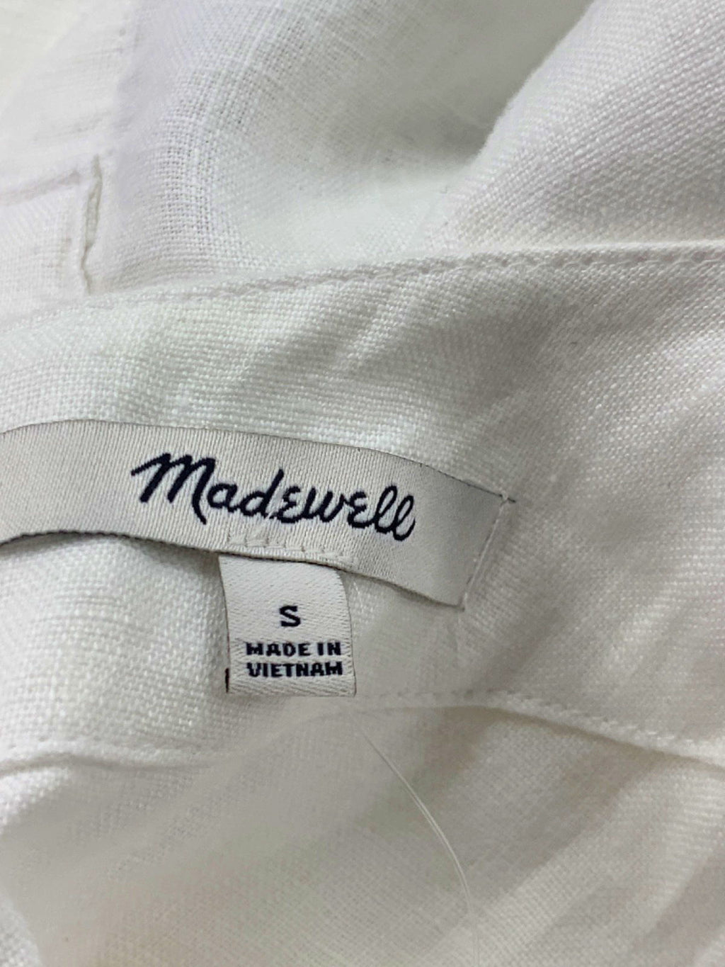 Madewell White Linen Sleeveless Top UK S