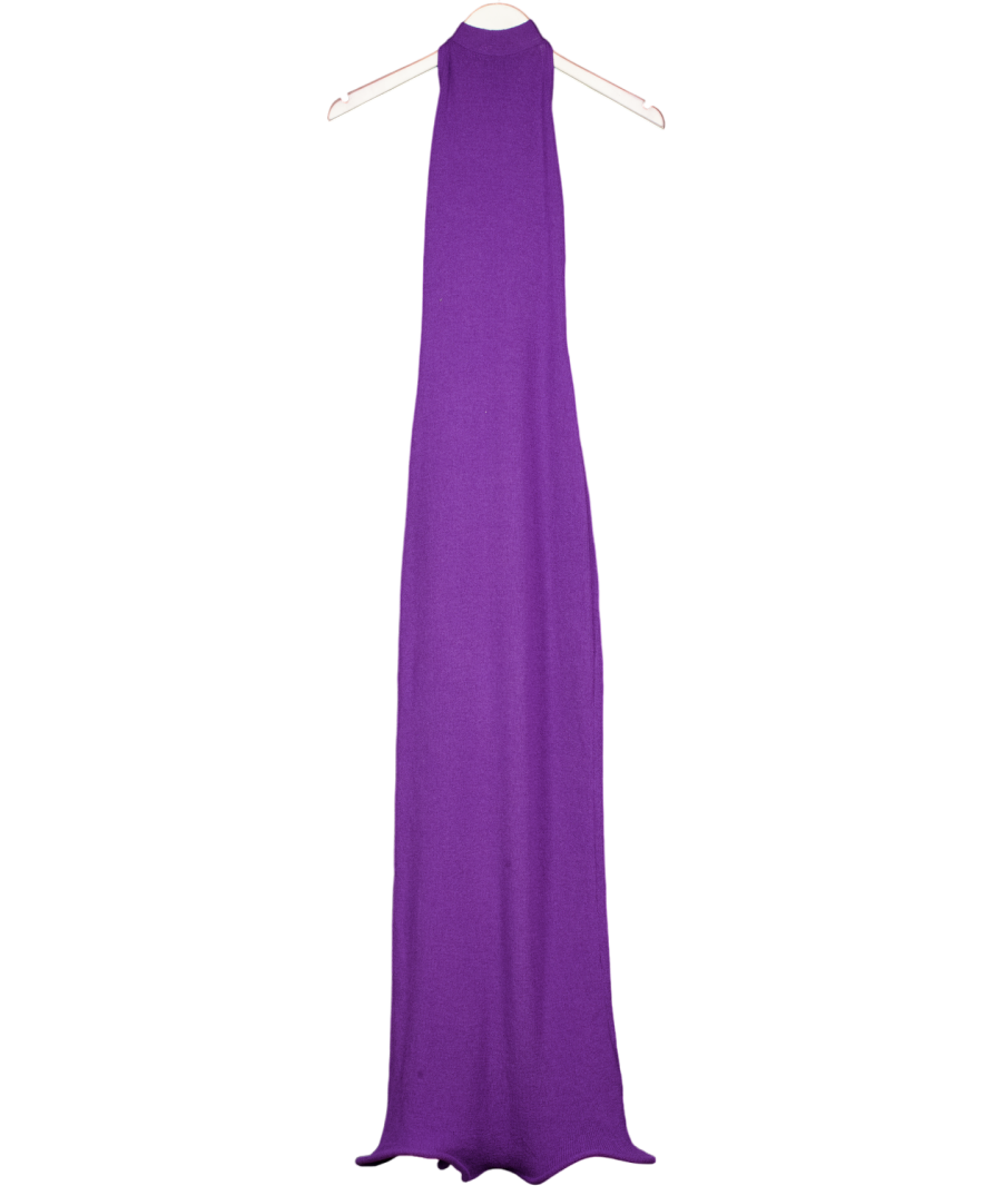 Meshki Melodie Halter Knit Maxi Dress - Purple UK XS