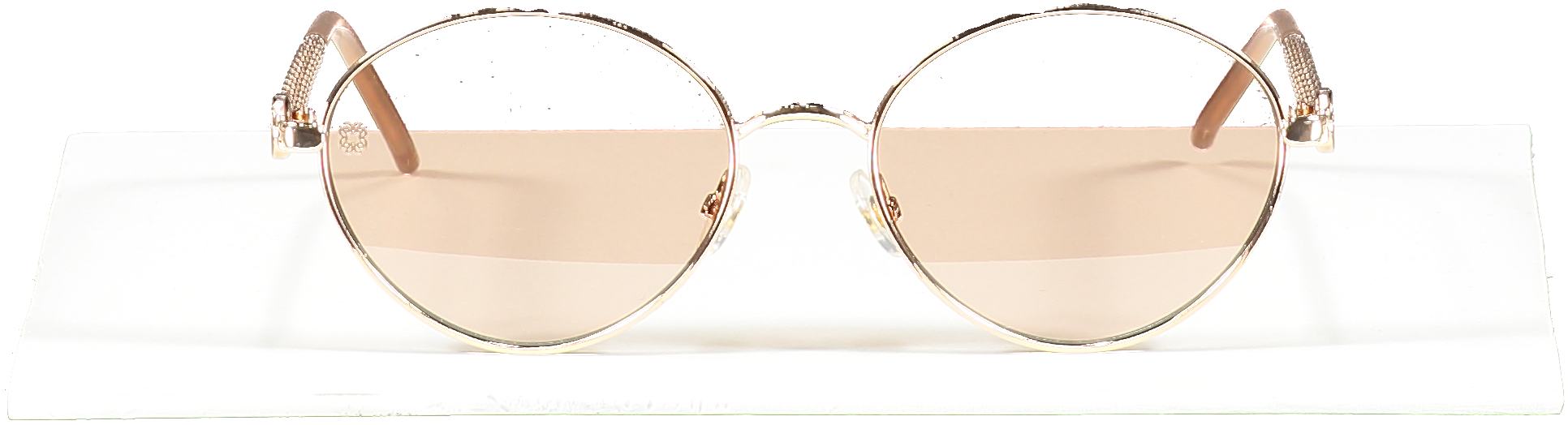 ellie saab Metallic Rose Gold Sunglasses