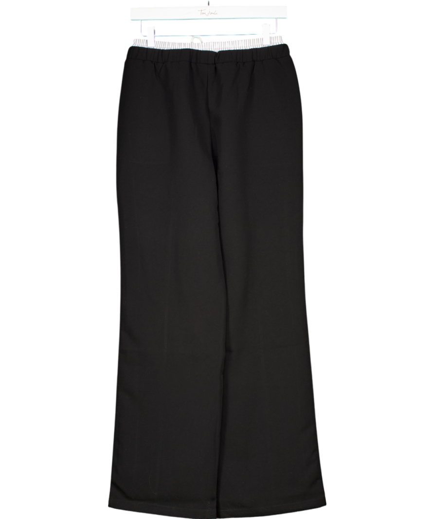4th & Reckless Black Contrast Waistband Straight Leg Trouser- Bianca UK 10