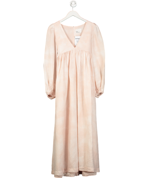 Lisa Marie Fernandez Blush Pink  Carolyn Linen Blend Maxi Dress US0 UK 4