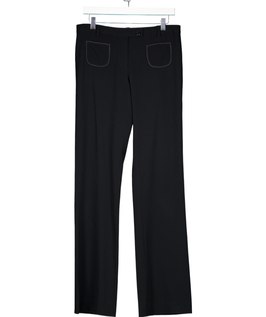 Moschino Black Straight Leg Trousers UK 12