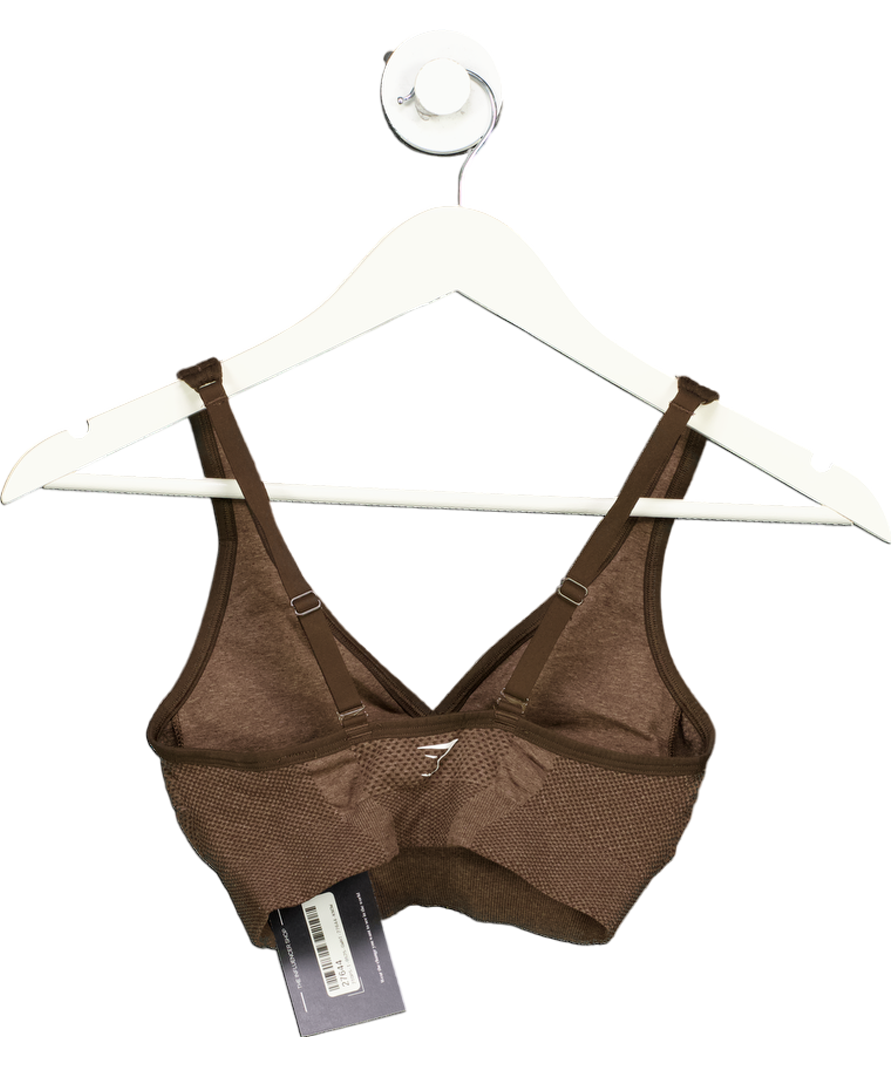 gymshark Brown Vital Seamless 2.0 Sports Bra UK S