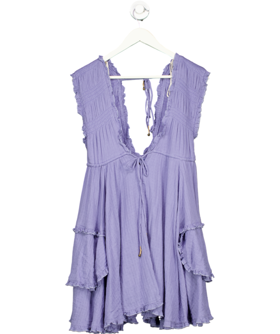 Free People Blue Antoinette Mini Dress UK XS