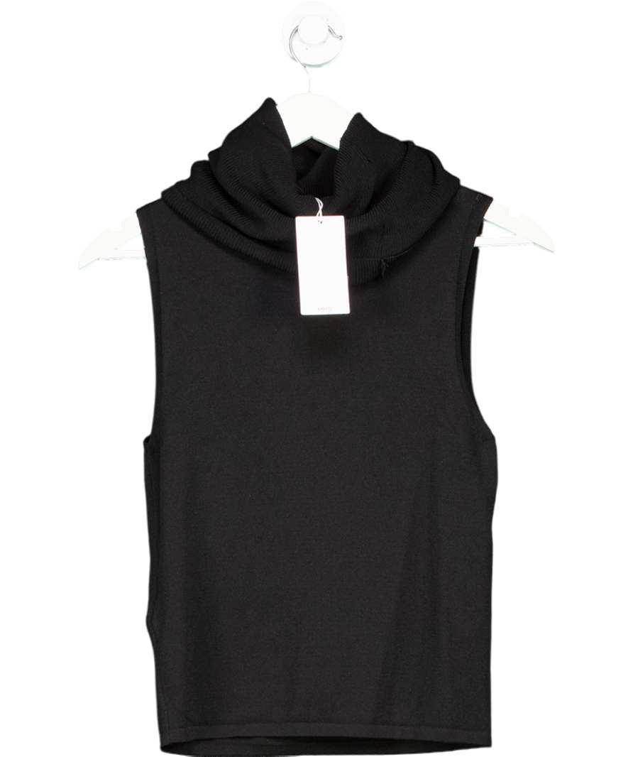 MANGO Black Roll Neck Sleeveless Top UK S