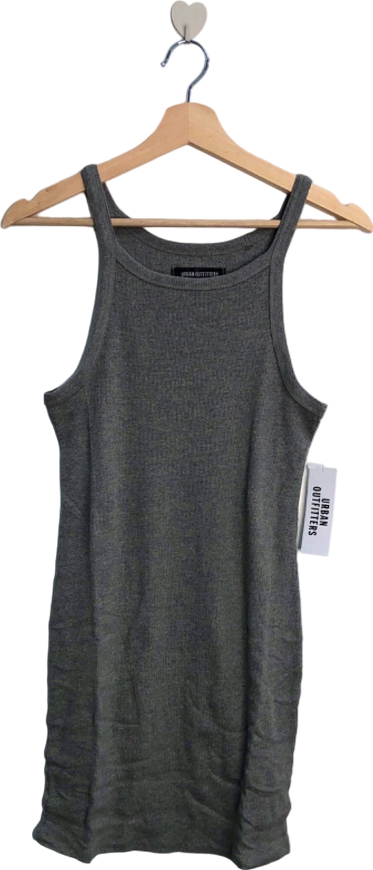 Urban Outfitters Grey Ribbed Mini Dress UK L