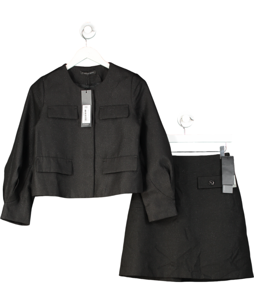 S. deer Black 2-piece Sparkly Jacket  And Matching Skirt Set UK M
