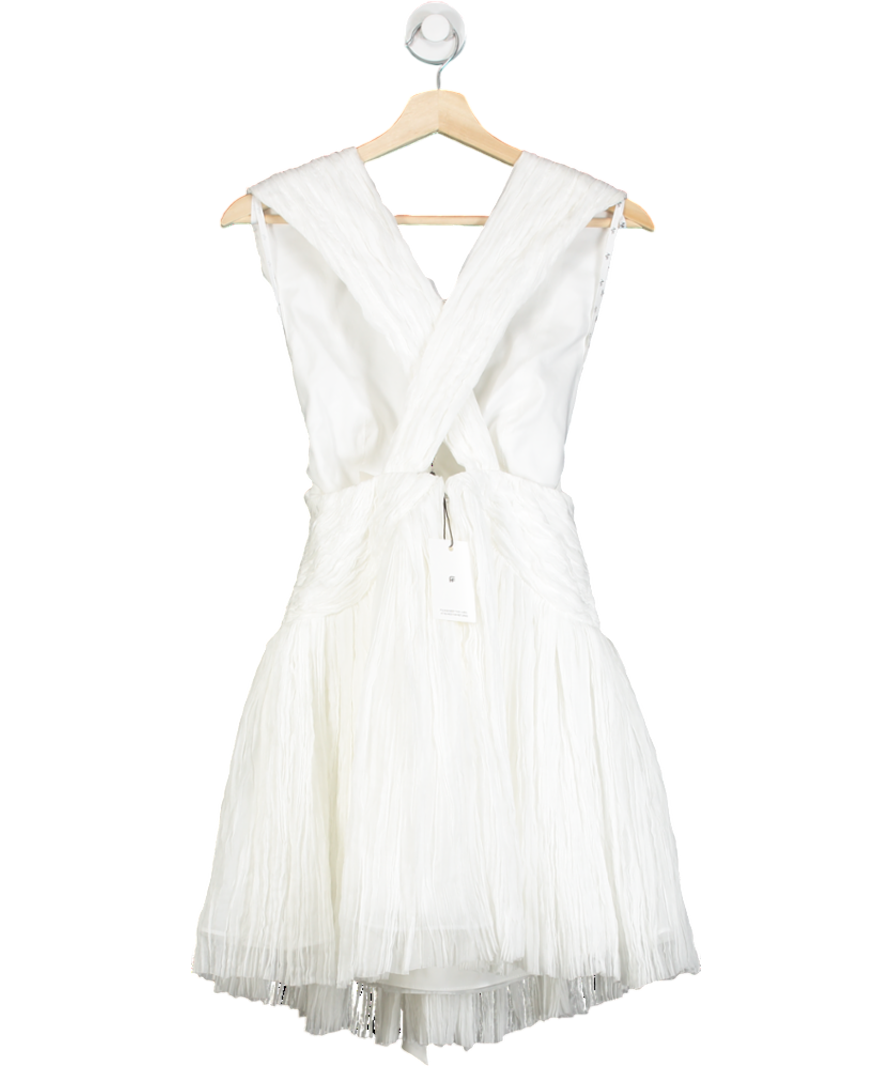 Aje White Escapist Mini Dress UK 8