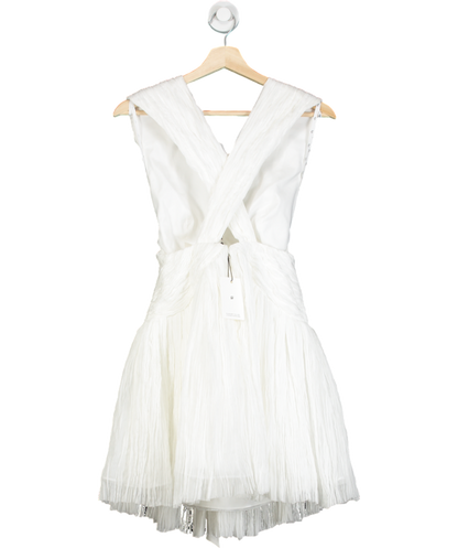 Aje White Escapist Mini Dress UK 8