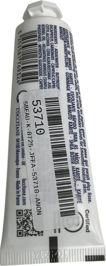 L'Occitane One Minute Hand Scrub 30ml