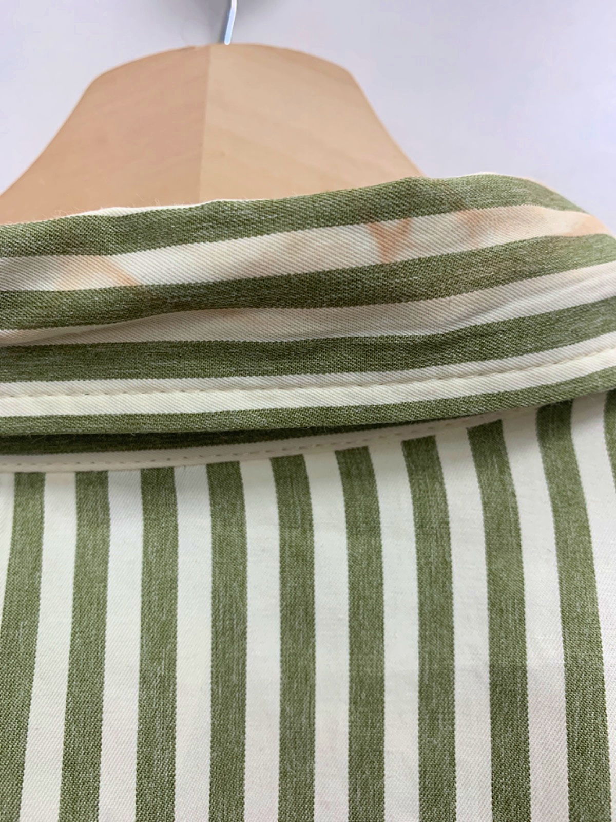 Nasty Gal Green Stripe Shirt UK 12