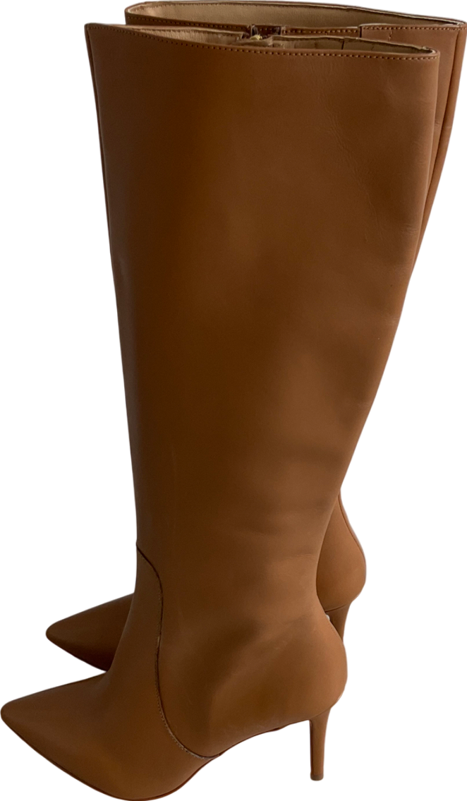 SOSANDAR Brown Stiletto Knee High Boots UK 6 EU 39 👠