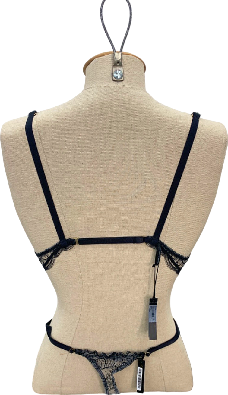 Goose Intimates Black Lace Lingerie Set UK 10