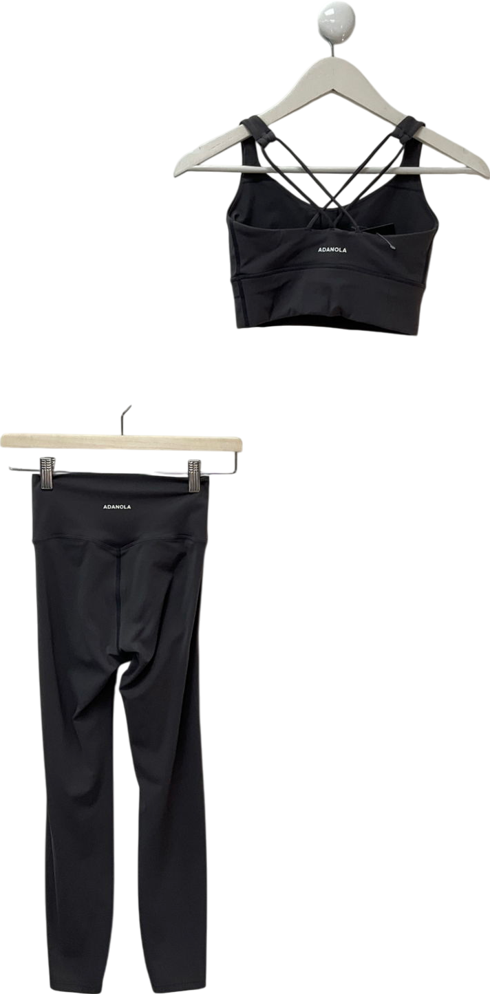 Adanola Grey Ultimate Leggings & Cross Back Bra UK XS