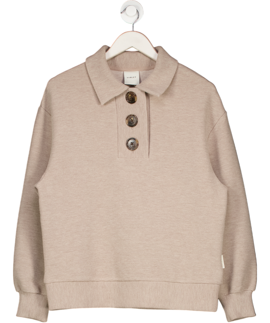 Varley Beige Taupe Marl Andale Sweat UK M