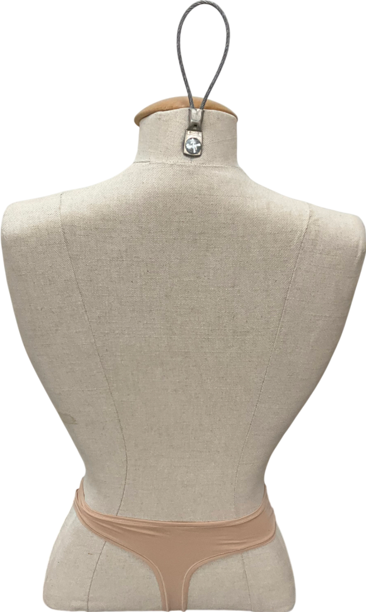 SKIMS Beige Dipped Seamless Thong - Clay UK S