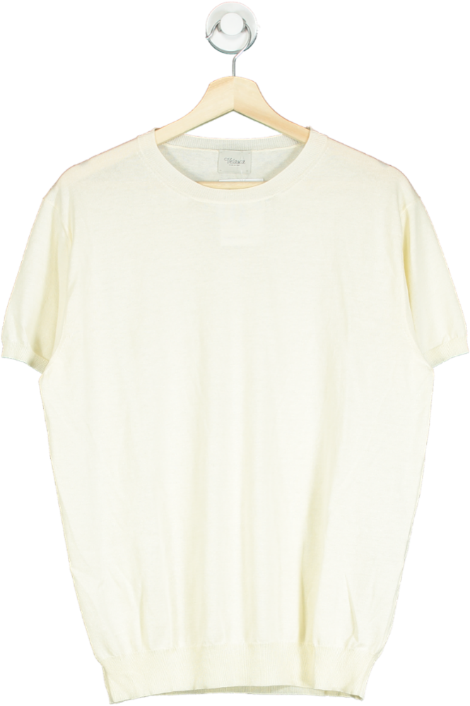 Velasca Cream Short-Sleeve Jumper UK M