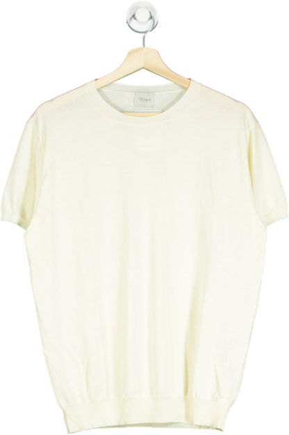 Velasca Cream Short-Sleeve Jumper UK M