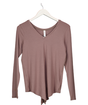 Spanx Brown Long Sleeve Convertible Tie Top UK S
