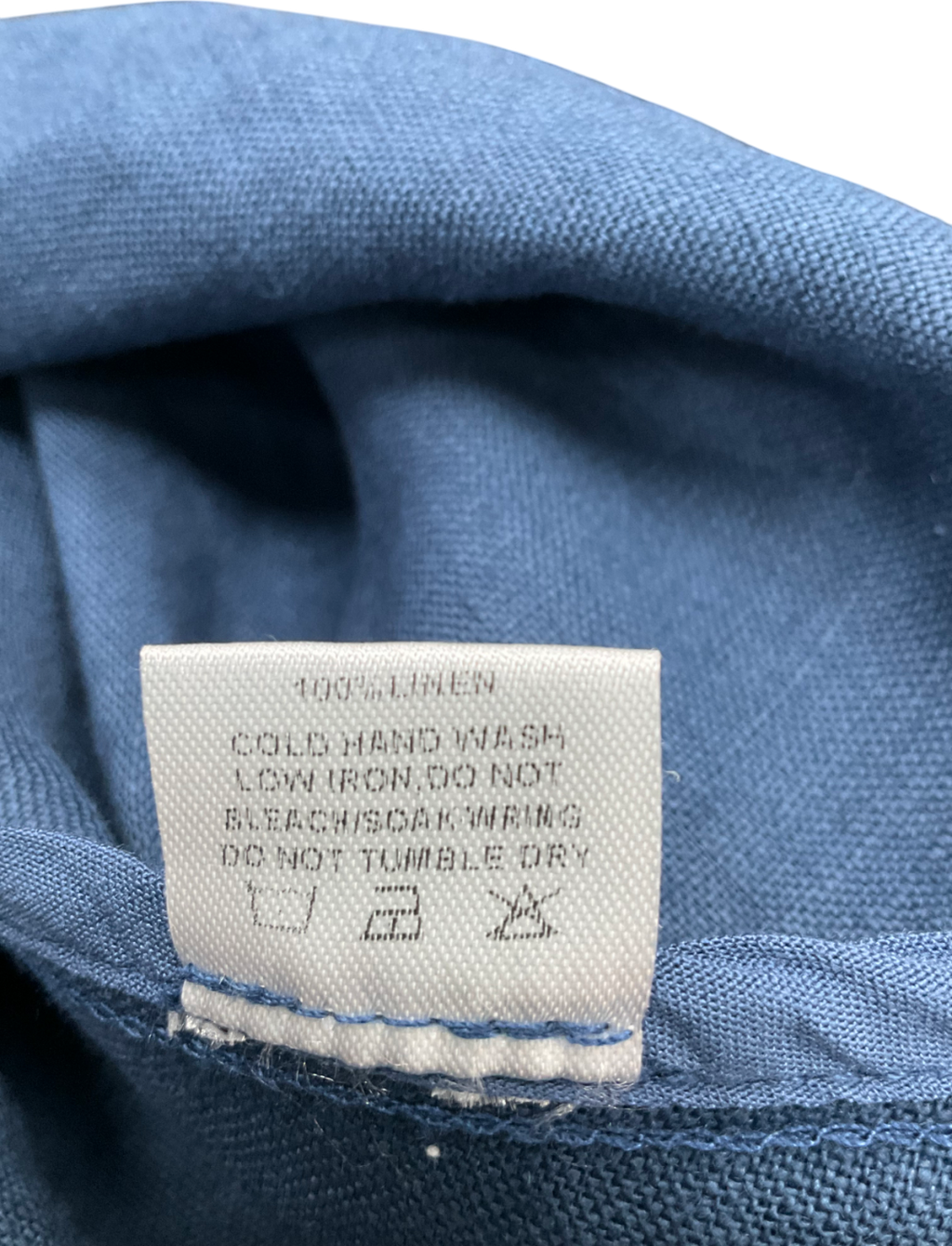 Anne Louise Boutique Blue Tie Back Linen Midi Dress UK 6