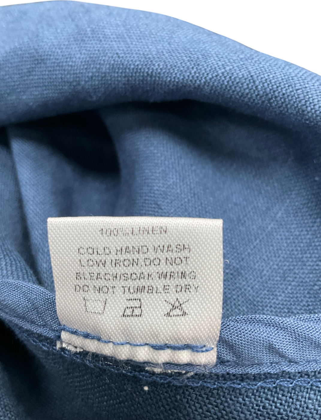 Anne Louise Boutique Blue Tie Back Linen Midi Dress UK 6