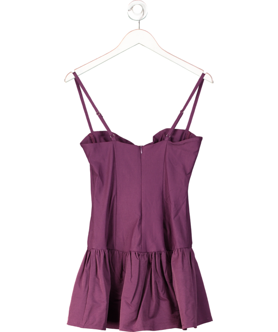 lucy in the sky Purple Double Bow Drop Waist Dress UK M