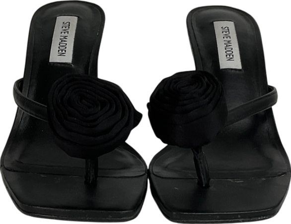 STEVE MADDEN Black Jannie Sandal UK 7 EU 40 👠