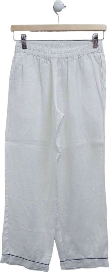 Piglet White Linen Trousers UK S