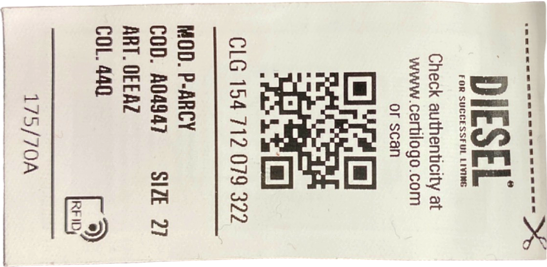 Diesel Red P-Arcy Straight-Leg Trousers UK W27