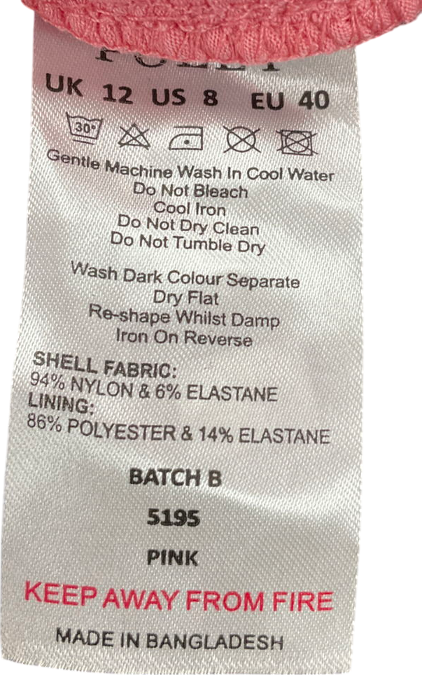 Oh Polly Pink Bandeau Mini Dress UK 12